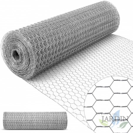 Wire Mesh 0.50x10 m, 19mm squares | Galvanized Metal Mesh | Animal Fencing | Hexagonal Stainless Steel Mesh