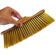 Scopa per Superfici Delicate, Spazzola Ampia, Setole Morbide, Non Lascia Traccia. Consigliato per Parquet, 32x11x8 cm