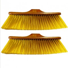 2 x Brosse à Balai pour surfaces délicates, brosse de balayage, poils doux, ne laisse aucune trace. Recommandé Parquet, 32x11x8 