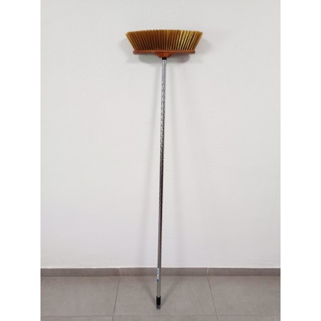 Vassoura para superfícies delicadas, escova de varredura, cerdas macias, recomendada para parquet, 32x11x8 cm + haste diamantada