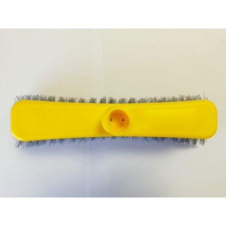 Scopa da giardino speciale per spazzare erba sintetica, tappeti e spazi esterni, 33x15,5x11 cm, giallo