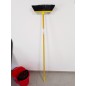 2 x Brosse à Balai de jardin spéciaux pour balayer le gazon artificiel, les tapis et l'extérieur, 33 x 15,5 x 11 cm, jaune