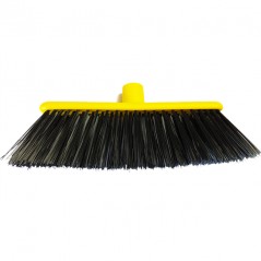 2 x Brosse à Balai de jardin spéciaux pour balayer le gazon artificiel, les tapis et l'extérieur, 33 x 15,5 x 11 cm, jaune