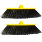 2 x Brosse à Balai de jardin spéciaux pour balayer le gazon artificiel, les tapis et l'extérieur, 33 x 15,5 x 11 cm, jaune