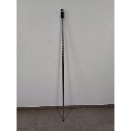 Palo para Cepillos, Escobas o Fregonas de Alta Resistencia, Diamante 140 cm, Adaptable a Cualquier Cepillo, Gris