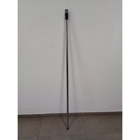 Vara de esfregão, vassoura ou escova de diamante para serviço pesado, 140 cm, adaptável a qualquer escova, cinza