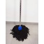Mocio in microfibra con filo nero, filo universale, non graffia il pavimento, grande capacità di assorbimento Mocio in microfibra con filo nero, filo universale, non graffia il pavimento, grande capacità di assorbimento