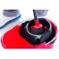 Professional Heavy Duty Oval Mop Bucket 16 Litres with Wringer and Anatomical Handle, Red