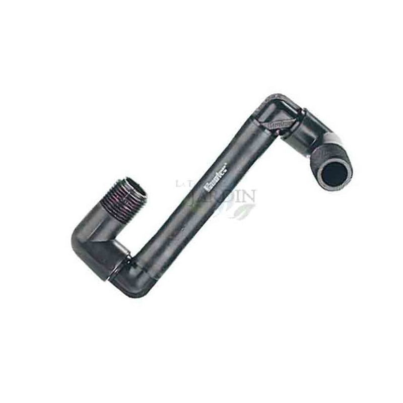 Codo articulado 15 cm 1/2" x 1/2" para difusores y aspersores, conexión flexible para sistemas de riego Codo articulado 15 cm 1/2" x 1/2" para difusores y aspersores, conexión flexible para sistemas de riego