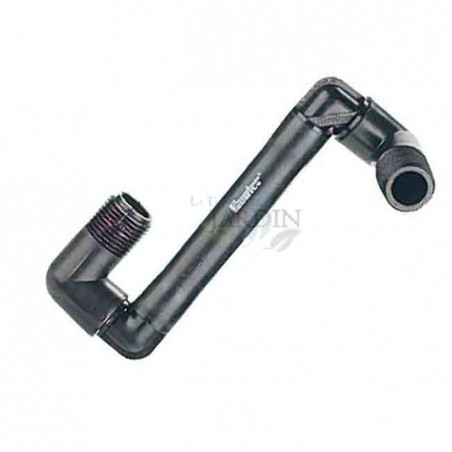 Gelenkiger Winkel 15 cm 1/2" x 1/2" für Diffusoren und Sprinkler, flexible Verbindung für Bewässerungssysteme