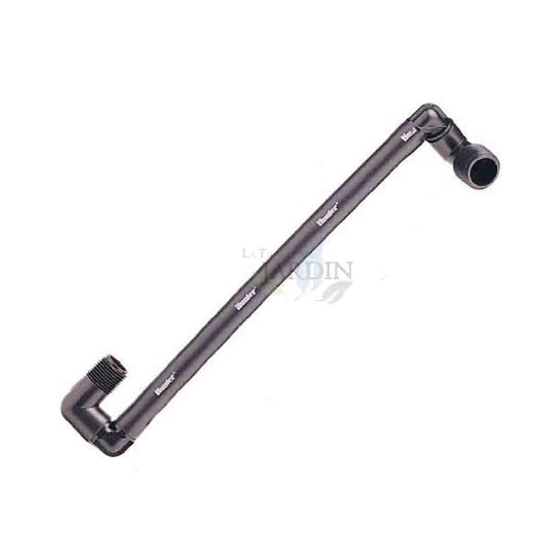Codo articulado 30 cm 1/2" x 1/2" para difusores y aspersores, conexión flexible en riego por aspersión