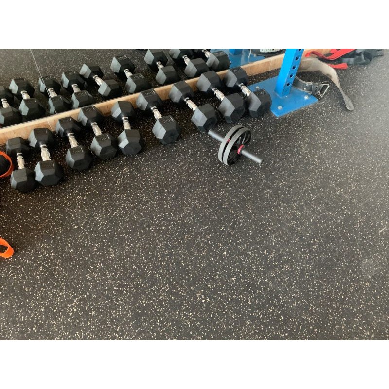 Pavimento de Caucho para Gym 1,2 x 10 m | Suelo de Caucho Antideslizante 4 mm para Gimnasios y Entrenamiento | Suelo Gimnasio
