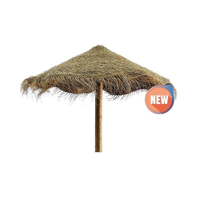 Ombrellone Da Giardino Con Frange E Gancio – 2 Metri – Palo In Alluminio Inclinabile – UV 50+ – Crema Elegante