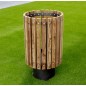 Lixeira de madeira Moncayo 75x40x40 cm | Design elegante e durável para uso interno e externo | Ideal para jardins e parques