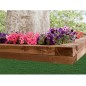 Treated wooden sleeper 20x10x120cm, for making curbs, decorative compositions in gardens, delimitation