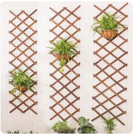 Treliça de madeira tingida, 40 x 180 cm, para plantas trepadeiras. Útil para jardins, cercas, decoração e suporte de plantas.