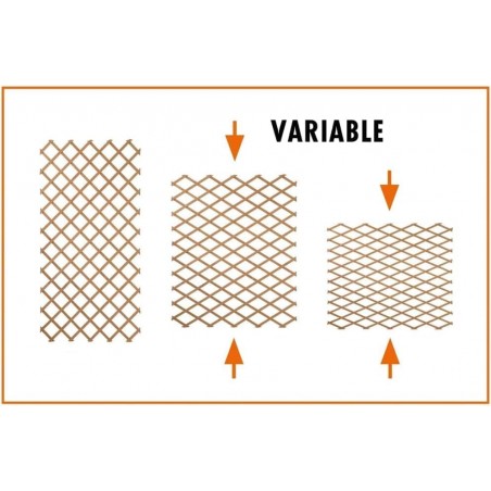 Treliça de madeira, 150 x 180 cm, para jardins e divisórias de ambientes. Cerca viva artificial extensível.