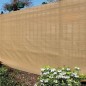 Maille d'ombrage 1 x 50 mètres, beige, dissimulation à 95% pour jardins, terrasses et délimitation de parcelles