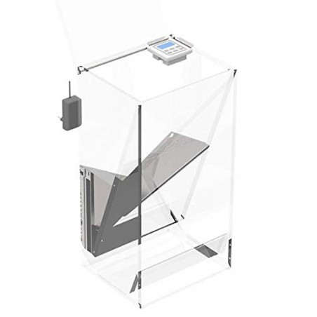 Mangiatoia automatica per cani, gatti e animali domestici, 20 litri per l'alimentazione, mangiatoia zincata, 31 x 26 x 61 cm