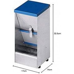 Galvanized micron dog hopper 17x14x32 cm