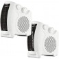 Pack 2 Calefactores Eléctricos ET-TV05, 2 Niveles de Calor y Modo Aire Frío, Potencia 1000W-2000W, Blanco Pack 2 Calefactores Eléctricos ET-TV05, 2 Niveles de Calor y Modo Aire Frío, Potencia 1000W-2000W, Blanco