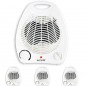 Lot de 4 Chauffage électrique avec deux niveaux de chaleur et mode de ventilation à air froid, 1000W-2000W, blanc Lot de 4 Chauffage électrique avec deux niveaux de chaleur et mode de ventilation à air froid, 1000W-2000W, blanc