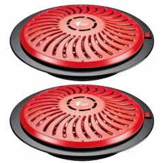 2 x Braseur Chauffage Radiateur Électrique Rouge. 3 Niveaux de Chauffage, 400-500-900W, 370x95 mm