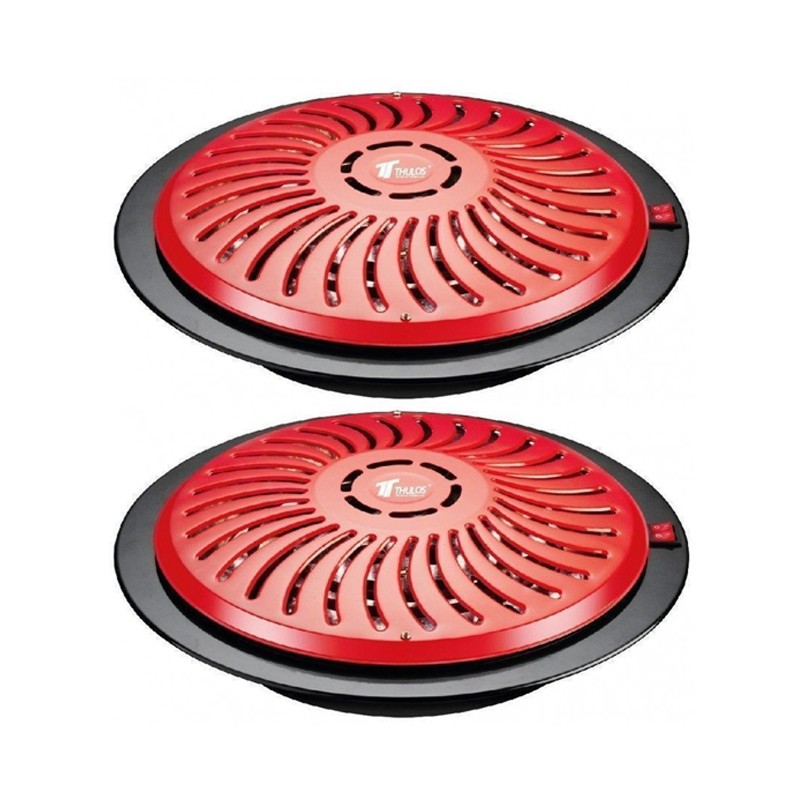 2 x Braseur Chauffage Radiateur Électrique Rouge. 3 Niveaux de Chauffage, 400-500-900W, 370x95 mm