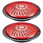 2 x Braseur Chauffage Radiateur Électrique Rouge. 3 Niveaux de Chauffage, 400-500-900W, 370x95 mm