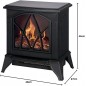 Chimenea Eléctrica 900W-1800W Efecto Llama con Dos Nivelesde Calor, 40x27x44 cm, negro