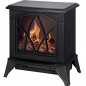 Chimenea Eléctrica 900W-1800W Efecto Llama con Dos Nivelesde Calor, 40x27x44 cm, negro