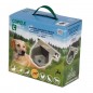 Green plastic drinker for dogs 18x22x10 cm