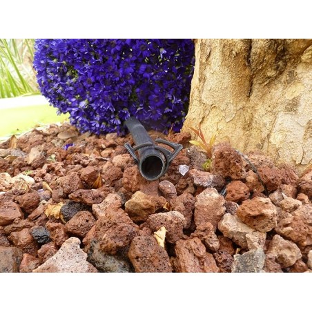 10 x Abrazadera riego por goteo 16mm, negro. Util para Tubería de 16mm, Sujección del tubo para Riego por Goteo y Jardinería