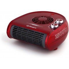  Horizontale Orbegozo-Heizung.  Zwei Leistungsstufen: 1250W-2500W.  Rote Farbe.  Drehschalter mit drei Positionen.