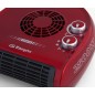 Calefactor horizontal Orbegozo FH5033. Dos niveles de potencia: 1250W-2500W. Color Rojo. Selector rotativo de tres posiciones.