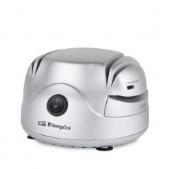 Orbegozo CU7000 Electric Knife Sharpener. 60W. Sharpens and hones straight-edged knives. Sharpens scissors.