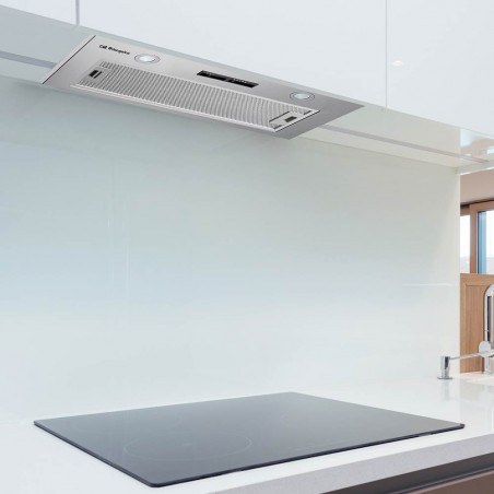 Exaustor de cozinha Orbegozo Inox 190W. Iluminação LED. Potência ajustável. Aço inoxidável. 52 x 29,6 x 25,4 cm.