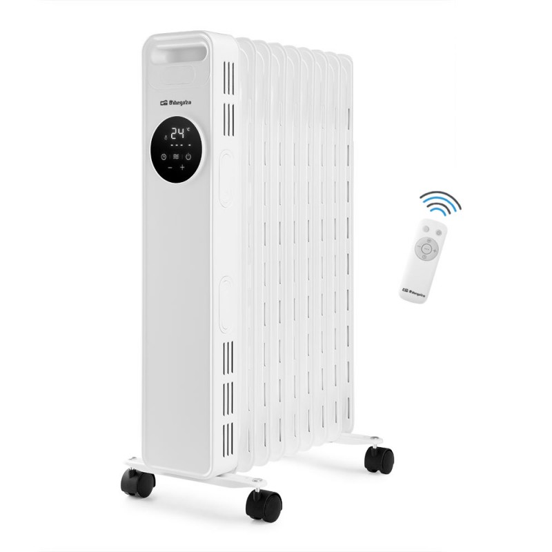 Radiatore a olio Orbegozo RAD2000 con controllo touch e telecomando – 9 elementi, 2000 W, timer e antiribaltamento