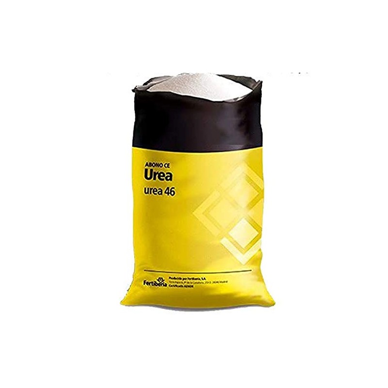Fertilizante nitrogenado UREIA 46%, 25 kg. Utilizado em todas as culturas, com rápido crescimento e maior coloração das plantas.