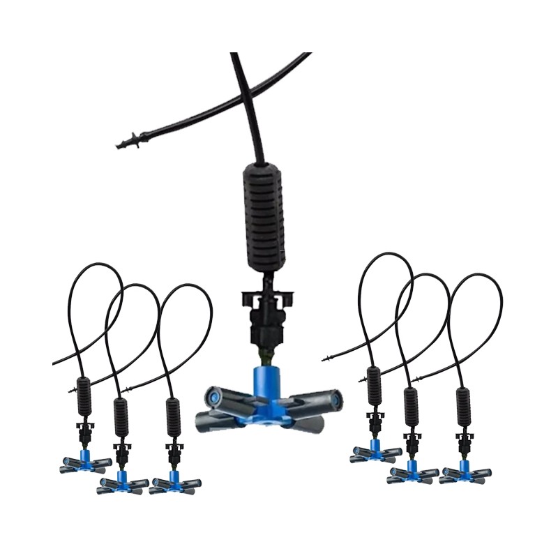 Lot de 50 Nébuliseur Fogger 4 sorties, système de refroidissement professionnel Lot de 50 Nébuliseur Fogger 4 sorties, système de refroidissement professionnel