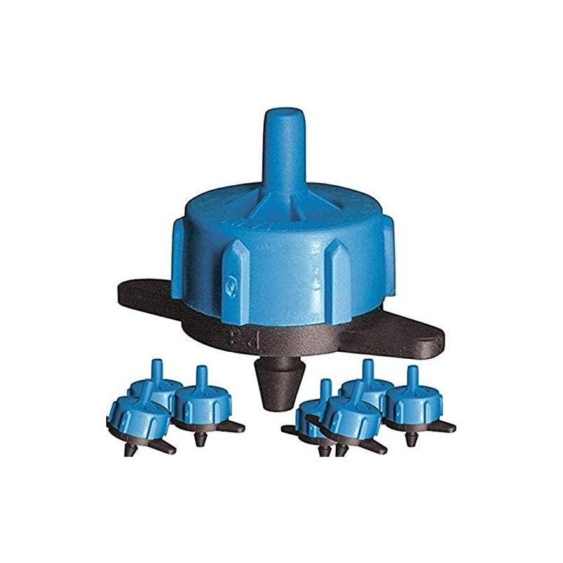 Pack 100 Gotero Autocompensante 8 Litros | Goteros desmontables para Riego, Plantas, Macetas, Microtubo y Tuberia 16mm Pack 100 Gotero Autocompensante 8 Litros | Goteros desmontables para Riego, Plantas, Macetas, Microtubo y Tuberia 16mm