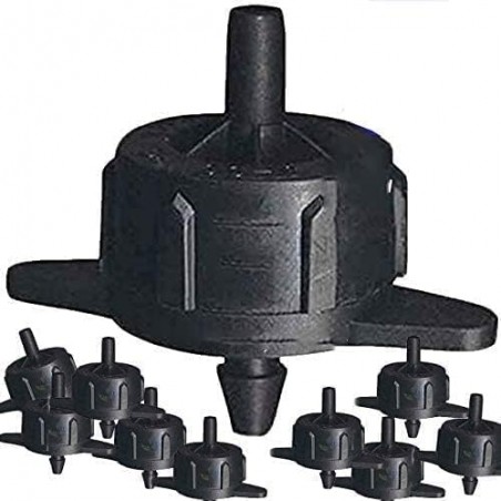 1000 x 4 litre/hour self-compensating removable dripper. Punctured dripper suitable for microtubes.