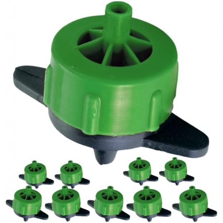 Pack of 500 Self-Compensating Drippers, 2 Liters | Detachable Drippers for Irrigation, Plants, Pots, Microtubes, and 16mm Tubing