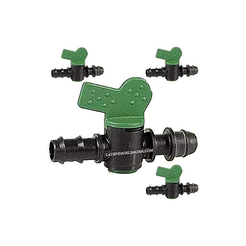 Set di 50 Valvola di partenza in PE con guarnizione per guaina da 16 mm. Valvola ondulata per irrigazione a goccia di alta quali