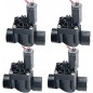 Pack 4 Electrovalvulas de riego 1'' 24V PGV-101 Hunter con regulador de caudal | Control preciso del riego Pack 4 Electrovalvulas de riego 1'' 24V PGV-101 Hunter con regulador de caudal | Control preciso del riego