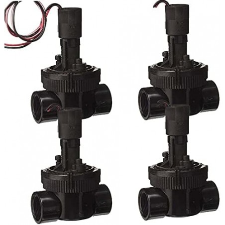 4 x Électrovanne d'arrosage 1'' 9V Toro EXFLO, pour les programmeurs à piles