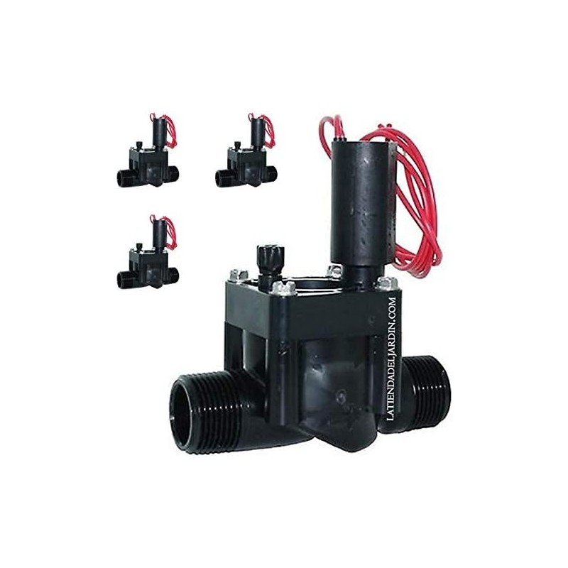 Pack 4 Electroválvulas de riego 1'' PGV-100-MM Hunter 24V, rosca macho. Funciona con programadores eléctricos Pack 4 Electroválvulas de riego 1'' PGV-100-MM Hunter 24V, rosca macho. Funciona con programadores eléctricos