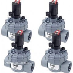 4 Stück Bewässerungs-Elektroventile 9V Irritrol 2400MT 1'' mit Schraubdeckel, Kompatibel mit Batteriebewässerungssteuerungen