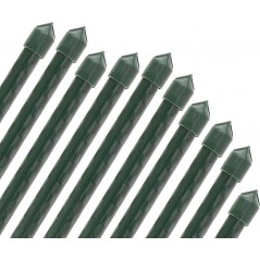 10 x Tuteur en bambou plastifié 150 cm, diamètre de bambou 12-14 mm. Tiges de bambou écologiques pour attacher les arbres