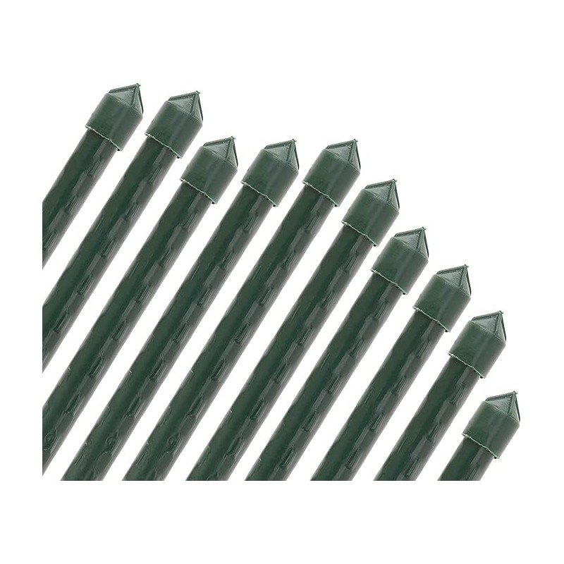 10 x Tuteur en bambou plastifié 150 cm, diamètre de bambou 12-14 mm. Tiges de bambou écologiques pour attacher les arbres